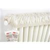 Generico 2PZ Copricalorifero Elasticizzato in Beige Estensibile da 40 a 80cm Ecrù Copri Termosifoni Tessuto Copri Calorifero in Stoffa Copritermosifone Stoffa in Cotone 100% Copricalorifero MADE IN ITALY