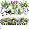 NUTKIT 12Pezzi Fiori Finti da Esterno, Piante Artificiali Realistici, 7Tipi | Resistenti ai Raggi UV, Piante Finte Artificiali, in Plastica, per Giardino Balcone Vaso e Cimitero Senza Manutenzione