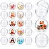Panexf Palline di Plastica Trasparenti da Riempire 20 Pezzi Palline di Natale Sfere Trasparenti Ø 5 cm per DIY Decorazioni Lotteria Halloween e Natale