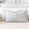 JOTOM 2 Pezzi Federe Cuscini Divano 40x60cm Copricuscini Per Divano in Lino Grigio Blu Decorativo Copricuscini Cuscino Caso Decorazione per la Casa Federe per Divano Soggiorno Letto (Grigio Blu)