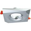 Planetitaly Portafaretto moderno incasso quadrato cartongesso foro 65mm luce soffitto supporto lampade GU10 GU5.3 colori bianco nero silver oro