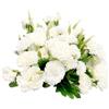 Rikyo 4 mazzi di fiori artificiali in seta bianca, fiori permanenti, bouquet da 30,5 cm e foglie verdi per feste in casa, matrimoni e matrimoni, decorazioni per festival con 10 fiori per mazzo