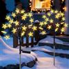 Fohil Luci Natalizie Solari, 2 Pezzi Luci Solari da Giardino 40LED Stella Luci di Natale Esterno, Addobbi Natalizi per Esterno Impermeabili, Decorazioni per Natale Festa Giardino Balcone Cortile