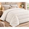 Tata Home Trapunta Invernale Matrimoniale 260x260 cm Imbottita 300 gr/mq Piumone Caldo Pesante Moderna Made in Italy Mod. Borbonic Colore Beige Bianco