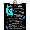 ZQYMM Coperta Personalizzata Figlia morbida e accogliente Coperta Personalizzata flanella coperta Coperta di Trapunte Stampate a Lettere Coperte regalo per la figlia da papà