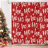 Hnmdmyi Tenda da doccia Natalizia 120x200, Inverno Babbo Natale divertente Risate Ho Ho Ho Fiocco di neve Natale Capodanno Vacanze Rosso Impermeabile Tessuto in poliestere Lavabile Tenda da bagno