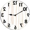 Horienteeon Orologio da parete con retromarcia senza ticchettio, orologio digitale da parete, silenzioso, senza ticchettio, funzionamento a batteria, orologio in legno per cucina, camera da letto