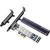 OTraki Adattatore M.2 NVMe PCIe 4.0 X1 in alluminio, grigio e viola | Scheda di estensione SSD per M.2 PCIe 4.0/3.0 compatibile X1 X4 X8 X16 Set di accessori completo
