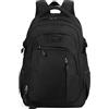 Aoking, serie SN57605, zaino per la scuola, zaino da città e da lavoro, 30 litri, per laptop fino a 17, impermeabile, Opzione (SN57605-7B): sistema elastico e a molla