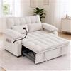 luckdect Divano angolare convertibile, 3 in 1, divano a 2 posti con chaise longue e cuscini, schienale regolabile, contenitore nascosto, per soggiorno, camera da letto, piccolo appartamento