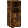 vidaXL Credenza con Luci LED Rovere Fumo 41x37x100 cm