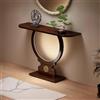 BRCYKRWY Tavolo Consolle Ingresso,Mensola Dietro Divano,Mobile Ingresso Corridoio,Elegante Mobile Espositivo A Mezzaluna per Soggiorno,Corridoio,Divano(39.4x11x30.7/100x28x78cm)