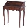 DESIGN DELIGHTS Secretaire Napoleon in Legno Massiccio Riciclato, Stile coloniale Vintage, 80 x 92 cm x 40 (L x A x P), scrittoio in Stile Shabby | Colore: 03 Marrone Scuro