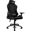 DRIFT Gaming Chair -DR250B- Sedia da gioco, similpelle, nera, professionale, schienale reclinabile, altezza regolabile, braccioli regolabili