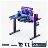 FLEXISPOT Scrivania Elettrica Regolabile in Altezza, 110 x 54 cm, Scrivania Gaming, con Vassoio Completo, Sistema Anticollisione e Memoria a 4 Altezze