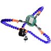 Opatiny Stazione di saldatura a terza mano in metallo morsetto Heavy Duty (blu) | Tubo flessibile a 3 ganasce, posizionamento arbitrario, serraggio PCB multi-angolo, supporto di saldatura stabile