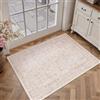 HUGEAR Piccolo Tappeto Ingresso Interno 60x90cm Rosa | Lavabile in Lavatrice,Pelo Corto,Antiscivolo,Cucina,Camera da Letto,Entrata,Scendiletto,Ufficio,Vintage