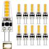 BVCL 10 Pezzi Lampadina G4 2W LED, AC/DC12-24V, Equivalente a 20W Lampada Alogena, 206LM, Senza Sfarfallio, Dimmerabile, Attacco Bi-pin (Color : Natural White 4000-4500K, Size : 10pcs)