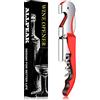 Allpeak Tire Cap apribottiglie - 1 pz Multifunzione Limonadier Professionale Tire Tappo Sommelier Apribottiglie 3 in 1 Limonadier Cavatappi Wine Opener - Rosso