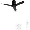 CREATE / WINDCALM S/Ventilatore da soffitto ABS nero con controllore e telecomando / 40W, Silenzioso, Ø112 cm, 6 velocità, temporizzatore, funzione estate-inverno