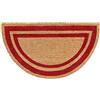 emmevi Zerbino Cocco 40x70 Robusto Tappeto Ingresso Esterno Antiscivolo Mod.COCCO_BORDO SEMILUNA BORDEAUX
