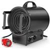 DAHTEC Termoventilatore Industriale 9 kW 400 V Stufetta Elettrica Portatile | Riscaldatore Elettrico con Termostato & Ventilazione, Protezione da Surriscaldamento - Grandi Ambienti e Cantieri (Nero)
