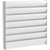 Jayruit Deflettore per condensatore AC esterno, deflettore guida vento in acciaio zincato, per unità 1-3P, blocco aria calda, bianco 50 cm (550 x 550 mm)