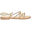 BATA Sandalo da donna con brillantini elegante e luminoso | Fascette con brillantini, suola in simil gomma, modello flat, adatto per uso quotidiano