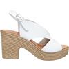 BATA Sandali donna in pelle con tacco 8,5 cm elegante e comodo | Pelle vera, tacco 8,5 cm, plateau 2,5 cm effetto corda, cinturino regolabile, fasce incrociate