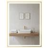 SONGMICS Specchio Bagno con Luce, da Parete Rettangolare, 60,7x80,7 cm | Funzione Antiappannamento, Tonalità e Luminosità Regolabili, Trucco, Bianco Opaco, Collezione BERIT LWM210WC02