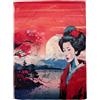 GFM Sciarpa estiva con disegni di arte giapponese o pittura di miscela di seta (JPVSLK)