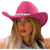 DRESHOW Cappello da Cowboy Donna Western Larga Tesa Diamante Feltro Fedora | Banda di Strass Luccicanti, Stile Tradizionale Occidentale, Cappello da Cowgirl Per Festa, Costume, Cosplay, Uso Quotidiano