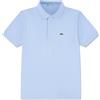Lacoste Non-Organic Petit Pique Polo per Bambini (Maschi) | Chiusura con Bottoni a Pressione | Azzurro 16 Anni