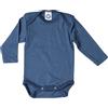 Cosilana 71053 - Body a maniche lunghe, in lana/seta (prugna a righe