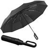 erised's bifrost Ombrello da Golf 10 Stecche da Viaggio Pieghevole Leggero Compatto Portatile Zaino per Esterni, Apertura/Chiusura Automatica/Pioggia, Protezione anti UV 99 UPF 50,Sole