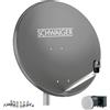 Schwaiger Set per impianto satellitare in acciaio antracite da 75 cm