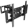 StarTech Supporto a parete per televisore - Supporto completamente mobile per televisori - Adatto per televisori fino a 178 cm - Capacità di carico massima: 50 kg - Inclinabile e girevole - Colore: nero