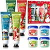 GoZhiCore Set Regalo Crema Mani Natale, 8 Pezzi Crema Mani Mini con 4 Creme per Le Manis e 4 Balsami Labbra Idratanti, Cremas Manis Regalo Natale per Donna, Regalos Compleanno