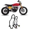 WinNet Coppia di 2 cavalletti alzamoto alza moto compatibili con Fantic Caballero 125 500 per alzare sollevare avantreno + retrotreno la ruota gomma posteriore e anteriore davanti dietro