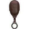 kwmobile Custodia Chiavi Vera Pelle Compatibile con Fiat 500E Chiave auto a 4 pulsanti Custodia - Car Key Case con Anello Portachiavi - Accessori Auto - cioccolato fondente