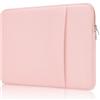 MicaYoung Custodia morbida imbottita per MacBook Neo/Air/Pro, 33 cm, rosa | Leggero Antiurto per 13.3 Chromebook Notebook per Dell HP ThinkPad Lenovo Acer con 2 Tasche Tablet Bag