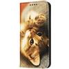 Mixroom - Custodia Cover Case a Libro per Samsung Galaxy A55 5G con Stand in Ecopelle Chiusura Magnetica Portafoglio Parte Interna in TPU Morbida Fantasia Cucciolo Di Gattino M618