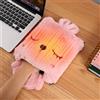 Coikes Caldo Tappetino per Mouse Carino Coniglio Tappetino Riscaldante Mouse Pad USB con Supporto per il Polso Lavabile Peluche USB Scaldamani Riscaldante per Computer Casa Ufficio Scuola (Rosa)