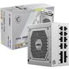 MSI Alimentatore completamente modulare ATX 850W - MAG A850GL PCIE5 BIANCO - (Active PFC/80 PLUS Gold)