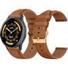 LanQii 22mm PU Pelle Cinturino per Garmin Venu 4 45mm, Venu 3 45mm, Marrone | PU Pelle Cinturini di Ricambio per Garmin Forerunner 570 47mm/265/255/255 Music/Vivoactive 4/Active, Installazione Rapide