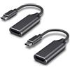 QGECEN Adattatore da USB C a HDMI 4K, adattatore da Thunderbolt 3 a HDMI compatibile con MacBook Pro 2019/2018/2017, Samsung Galaxy S10 / S9 e altro - 2 Pack