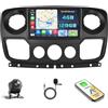 Hikity Autoradio Android 15 10 per Renault Master 2010 CarPlay | 4+128GB. Anche per Movano, Interstar. Schermo Incell. Wireless CarPlay, Android Auto, GPS, WiFi, FM/RDS, Retrocamera, MIC