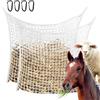TJHDSF 2 Reti Rete per Fieno Cavalli, Dimensioni 90 X 80 cm, 4,5 X 4,5 cm Rete per Retes da Fieno per Cavalli Grande, capacità: 6 kg, Riduce Lo Spreco di Foraggio nei Sacchi di Mangime (Bianco)