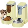 HWONMTE Mangiatoia automatica portatile per gatti e distributore d'acqua con ciotola in acciaio inox per cani e cani a gravità e abbeveratoio per animali domestici di piccola taglia media cucciolo
