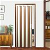 MOSCHITELLA LANZI STIL Porta a soffietto mod. Jolly| pronta per l'installazione|prodotto anche riducibile sul posto|mis. cm da 82 a 132 x 220 H|facile da montare| con istruzioni e video (107x220 H, Avorio-Noce)